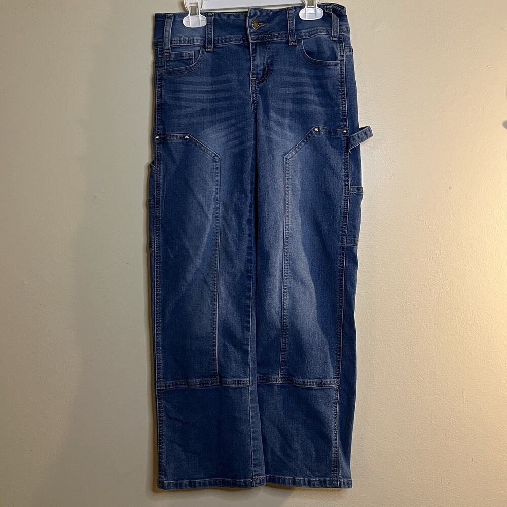 VIP JEANS Girls Size 12 Painter Pants Blue Jeans